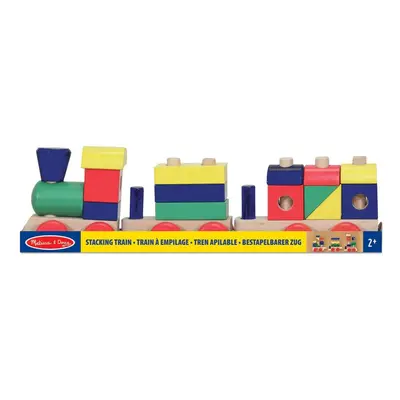 Melissa & Doug Stacking Train - Classic Wooden Toddler Toy (18 pcs)