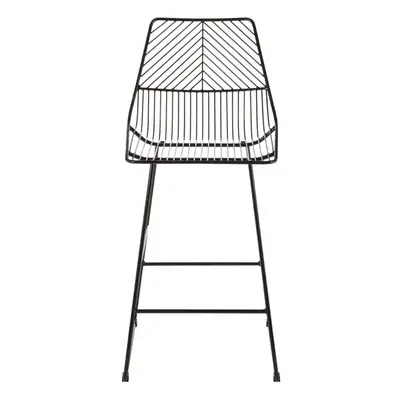 Premier Housewares District Black Metal Wire Tapered Wire Chair