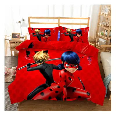 (Style 05, Double) Ladybug Girl Bedding Single Double Duvet Cover Set