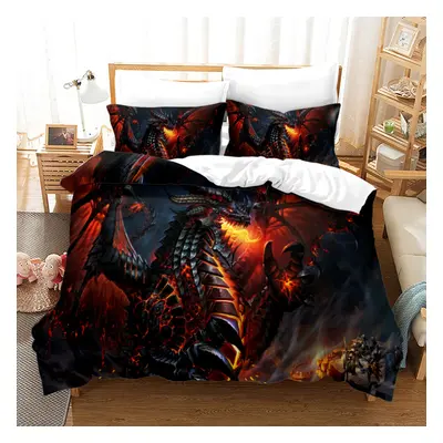 (Style 16, Double(200X200CM/3PCS)) Dragon series Bedding Single Double Duvet Cover