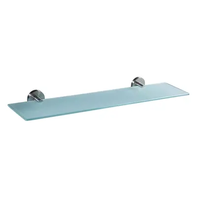 (Stainless Steel (Brushed), cm x cm) Exclusive shelf made of stainless steel and glass | Bathroo