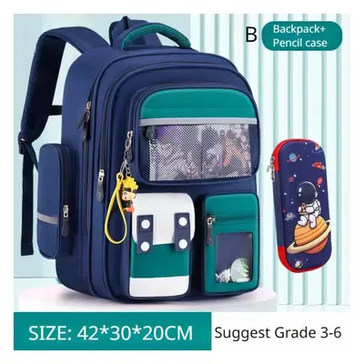 (green, B) New Ultra Lightweight Schoolbag For Pupil Student Pcs Set Children Book Bag Grade To 