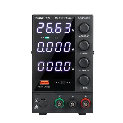 (black, US Plug) Wanptek Dps3010u 0-30v 0-10a 300w Switching Dc Power Supply Digits Display Led 