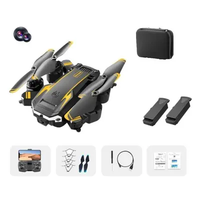 (2 battery, Yellow) New S6 HD Drone Aerial Photography Obstacle Avoidance Quadcopter Helicopter 