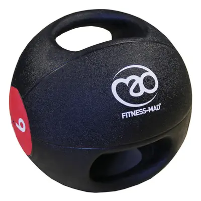 (9kg, Black/Red) Fitness Mad Medicine Ball