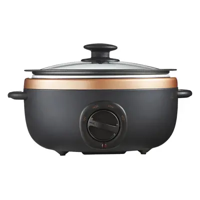 (3.5 Litres, Black & Rose Gold) SautÃ© slow cooker, glass, W, 3.5 L, black & rose gold