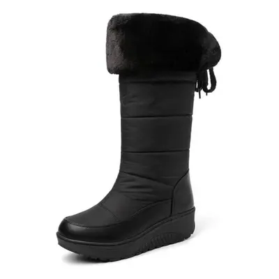 (black, 43) 9/women&apos;s Warm Snow Boots Winter New Comfortable Thick Sole Solid Color Large C