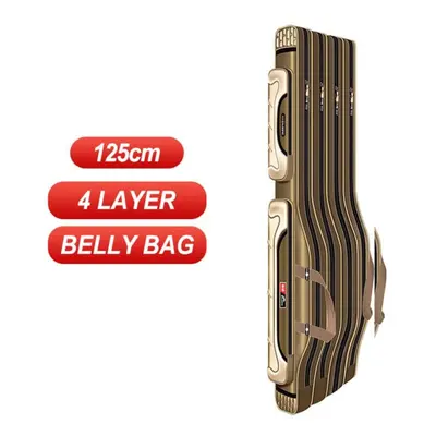 (as the picture, 4Layer 125cm belly) 2/3/4 Layer Portable Folding Fishing Rod Reel Bag Fishing P