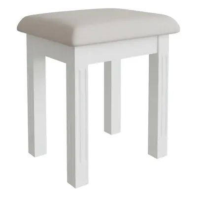 Padded Upholstered Stool for Dressing Table Solid Oak Veneer Frame