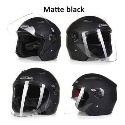 (matte black, XXL) Motorcycle Helmets Half Face Abs Motorbike Helmet Electric Safety Helmet For 