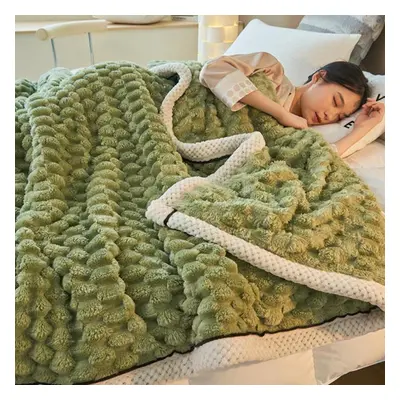 (green, 150*200cm) Double-sided Golden Turtle Velvet Blanket, Nap Thickened Plush Cover Blanket,