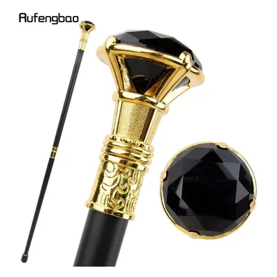 (black) Black Diamond Type Golden Walking Cane Fashion Decorative Walking Stick Gentleman Elegan