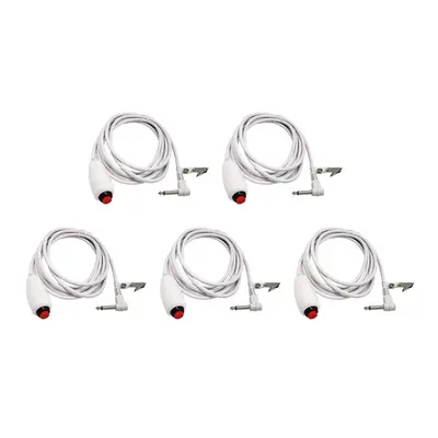 5X Nurse Call Cable 6.35mm Line Nurse Call Device Emergency Call Cable with Push Button Switch