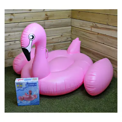 150 x x cm Pink Flamingo Lounger PVC Handles Pool Swimming Kid's Inflatable