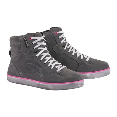 (37.5) Alpinestars J-6 Waterproof Ladies Shoes Light Grey / Fuchsia