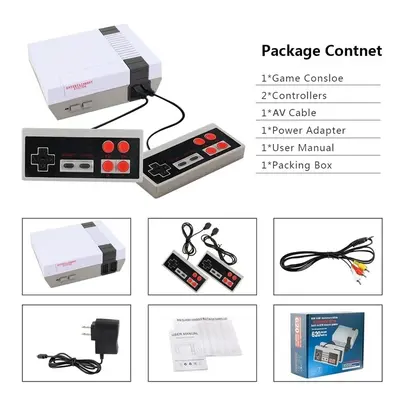 Mini Retro Portable Console Video Game Console Handheld Player Av Output 8-Bit Games Classic Chi