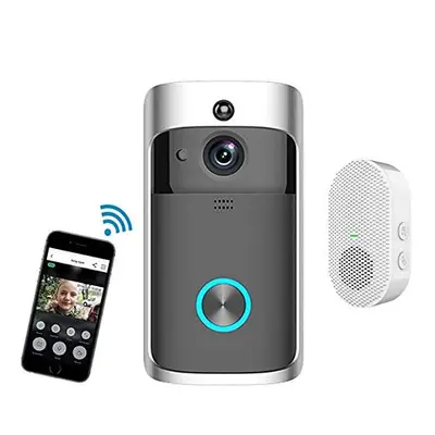 Video Doorbell, Wireless Video Doorbell Camera with Chime, Free Cloud Storage HD WiFi Door Bell 