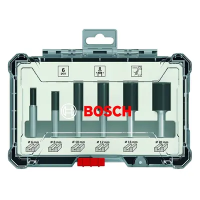 Bosch Professional 6-piece groove cutter set (for wood, for routers with mm shank)