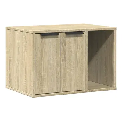 (sonoma oak, x x cm) vidaXL Cat Litter Box Enclosure Hidden Cat House Cat Cabinet Engineered Woo