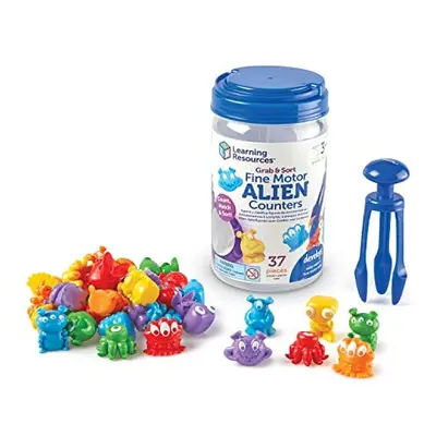 Learning Resources Grab & Sort Fine Motor Alien Counters, STEM Toys for Kids, Space DÃ©cor, Pres