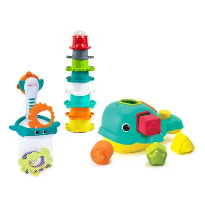 Ocean Fun Bathtime Playset - Including Orca The Shape-Sorting Whale, Shoot 'n Scoop Ocean pals a