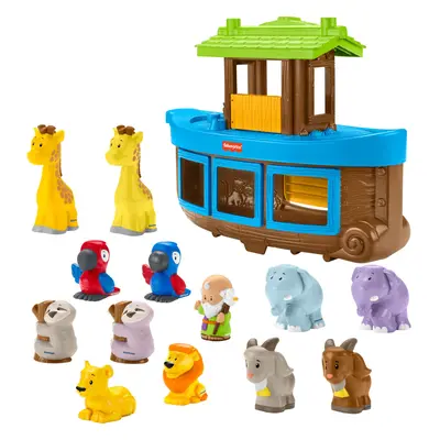 Fisher-Price Little People Toddler Toy Noahs Ark Playset with Animals & Noah Figure for Pretend 