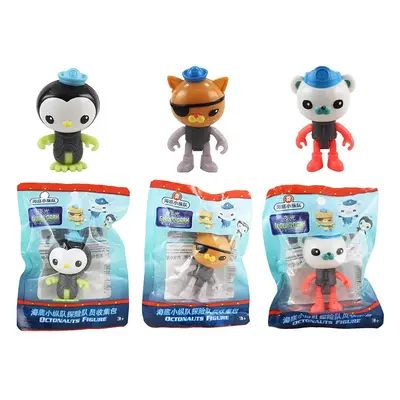 Octonauts Fisher Price Articulated 8cm Figure with Glow in Dark Octo Suits Set of - Captain Barn