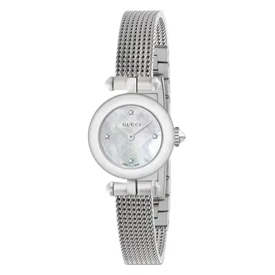 Gucci YA141512 Mother Of Pearl Diamond Dot Dial Ladies Watch