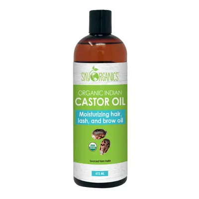 Sky Organics, Organic Castor Oil, Moisturizing Oil for Eyelashes, Hair & Skin, 16oz