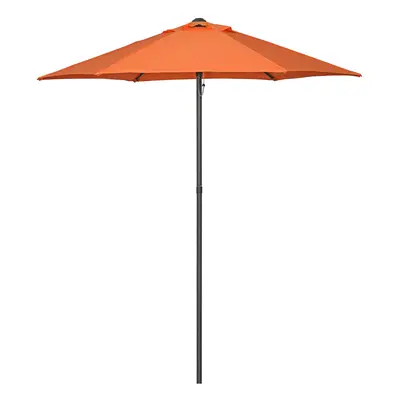 Outsunny 2m Parasol Patio Umbrella, Outdoor Sun Shade with Ribs Orange