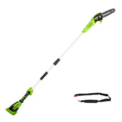 Greenworks G40PSF Cordless Pole Saw, 20cm Bar Length, 8m/s Chain Speed, 3.64kg, Auto-Oiler, 80ml