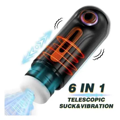 New In Men&apos;s Automatic Retractable Sucking Blowjob Aircraft Cup Vibrations Suction Masturba