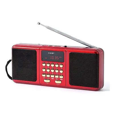 (red) Portable Fm Radio Wireless Speakers Support Tf Card Usb Mp3 Music Player Rechargeable Blue