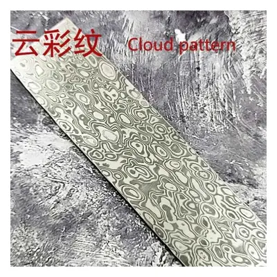 (30x5x0.5cm Cloud) 30x5x0.5cm Damascus Steel Vg10 Sandwich Knife Blank Pattern Raw Material Stri