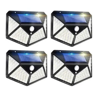 (black, 100LED*4 PACK) Newly Upgraded Adjustable Solar Safety Night Light Motion Sensor Floodlig