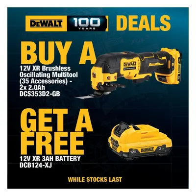 Dewalt DCS353D2 XR Brushless Multi Tool 12V + 3x Batteries + Pc Acc Tstak