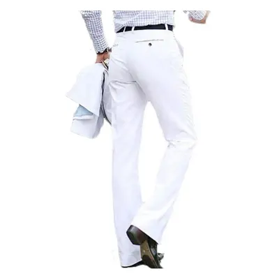 (white, 31) Men&apos;s Flared Formal Pants Bell Bottom Pant Dance White Suit Pants Suit Pants Fo