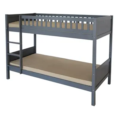 (Grey) Domino 3FT Kids Wooden Bunk Bed, Grey or White