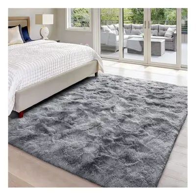 (160 cm x cm (5ft in x 7ft in)-Large Area Rugs) Grey Rugs Fluffy Shaggy Living Room Rug Carpet M