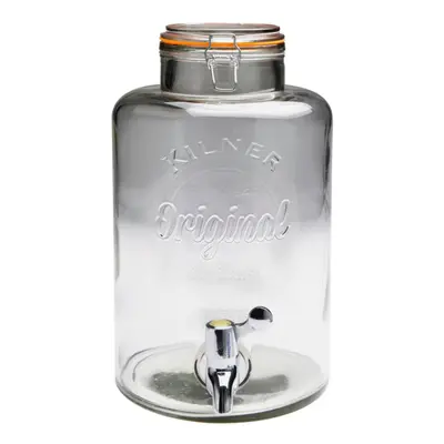 8l Kilner Clip Top Drinks Dispenser - Litre Glass Tap Beverage Storage Jar - dispenser kilner dr