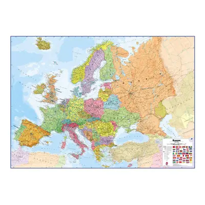 (135.7 cm x 98.5 cm, Laminated) Large Europe Wall Map Political (Laminated)