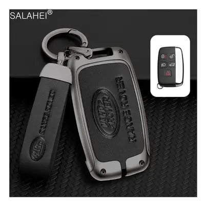 (A-gun black) Car Logo Key Case Cover For Land Rover Range Rover Sport Evoque Freelander