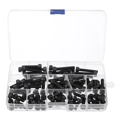 92Pcs M6 12.9 Grade Carbon Steel Hex Socket Cap Head Screw Bolt 8-35mm Set