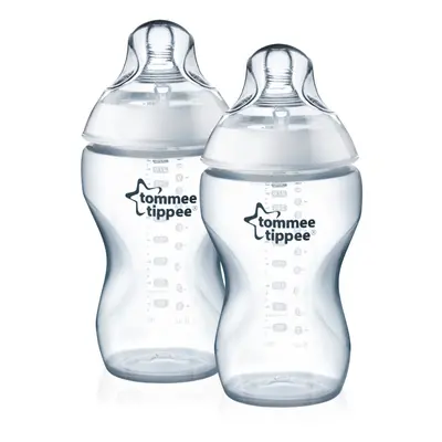 Tommee Tippee Closer to Nature ml/11 floz Feeding Bottle, Month+ x2