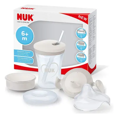 NUK 3-in-1 Training Set | with Trainer Cup Learner Cup (6M+) | Magic Cup Sippy Cup (8M+) | Actio