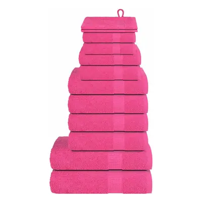 (pink) vidaXL Towel Set Washroom Tea Towel Hand Towel Wash Towel gsm 100% Cotton