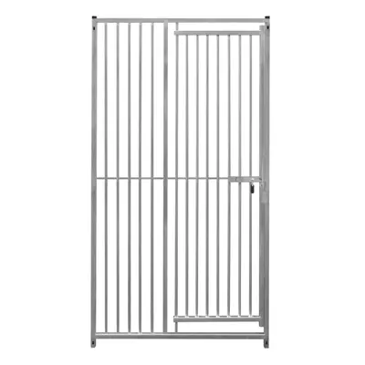 Dog Run Panels With Door Galvanised Steel Pen Fence 1.84m x 1m