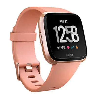 Smartwatch Fitbit Versa dial gold 40mm strap rubber sports GPS watch