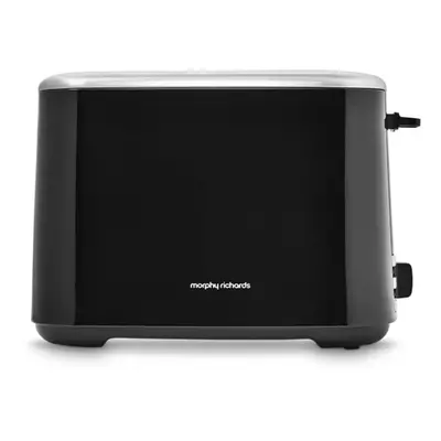 Morphy Richards Equip Black Slice Toaster - Defrost And Reheat Settings - Slot - Stainless Steel