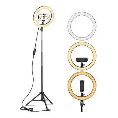 Ring Light 10" with 67" Extended Tripod Stand & Phone Holder for YouTube Video, Camera Led Ring 